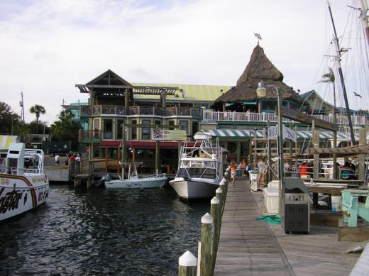 AJ's bar on the marina at Destin, FL