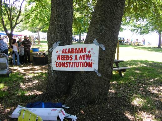 Sign at Earth Day festival, Fairhope, Alamaba