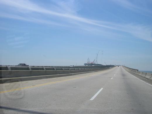 Main causeway into New Orleans, LA