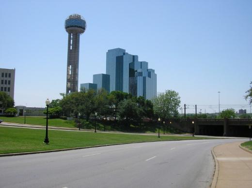Elm Street and buildings, Dallas, TX