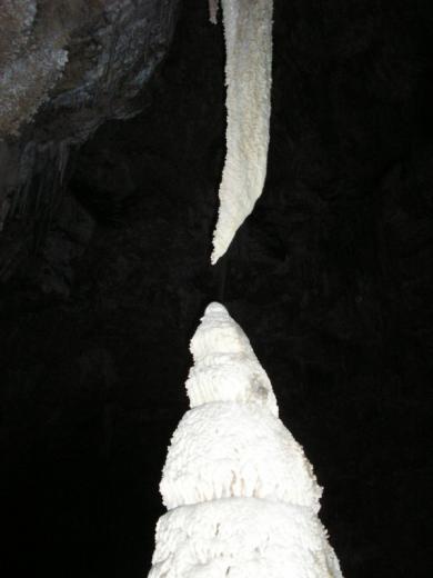 Column in the making, Carlsbad Caverns, NM