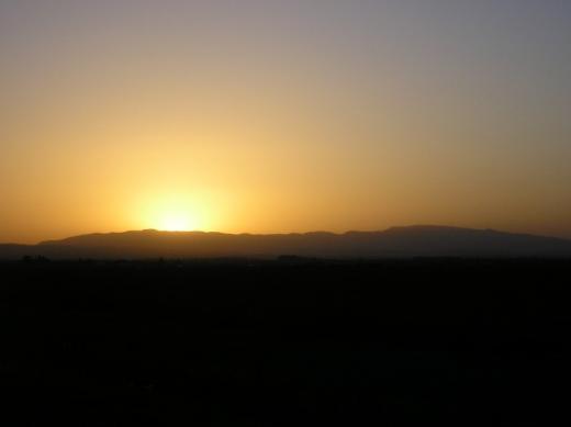 Sunset over the mountains near Albuquerque, NM