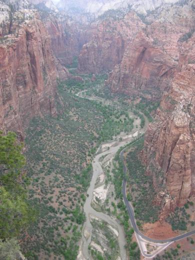 View north from Angel's Landing, Zion NP, Utah