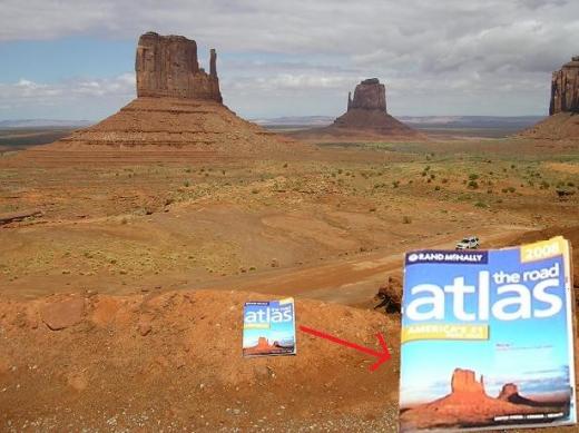 Atlas cover showing Mittens, Monument Valley TP, Utah