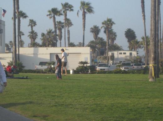 Tightrope walkers, Ocean Beach, CA
