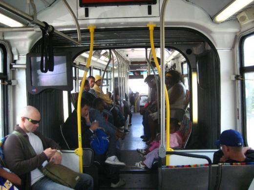 Riding the bus, Los Angeles, CA