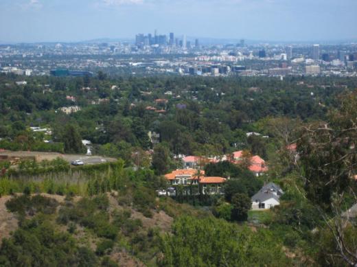 Downtown LA from Bel Air, CA