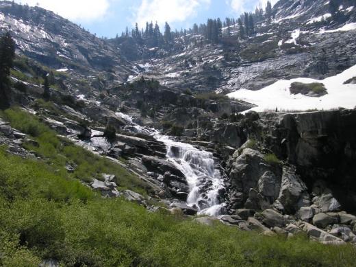 Snow, granite and water, Sequoia NP, CA