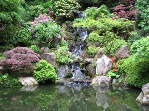 Waterfall, Japanese Garden, Portland, OR