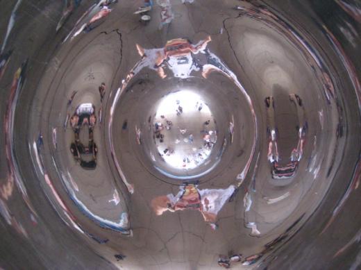 My reflection in the Bean, Millennium Park, Chicago, IL