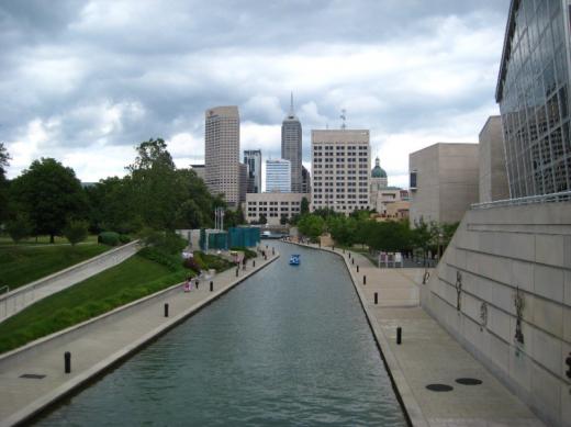 Canal and downtown Indianapolis, IN