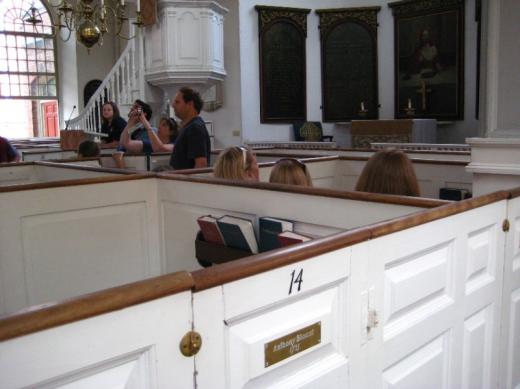 Family-style pews, Old North Church, Boston, MA