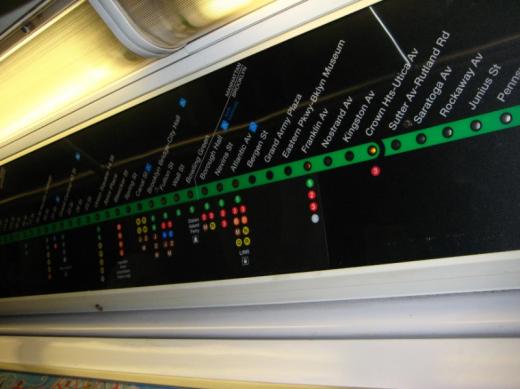 Subway map device, NYC