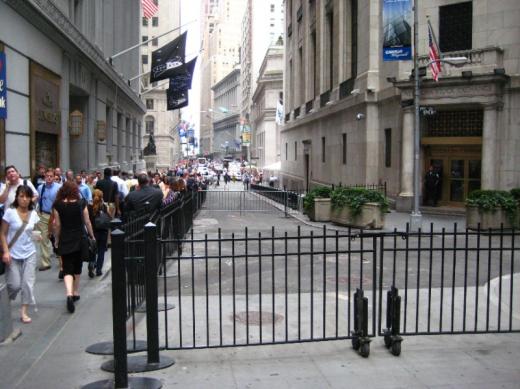 NYSE defences, Wall Street, NYC