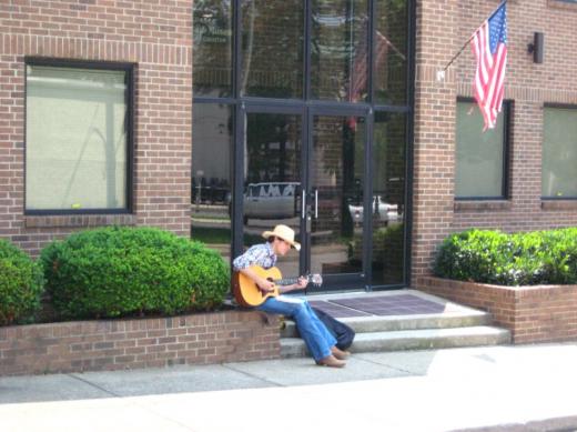Musician practising, Music Square, Nashville, TN