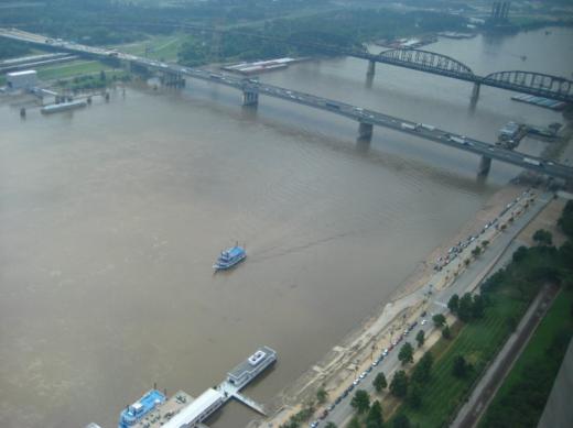 The Mississippi from the Arch, St Louis, MS